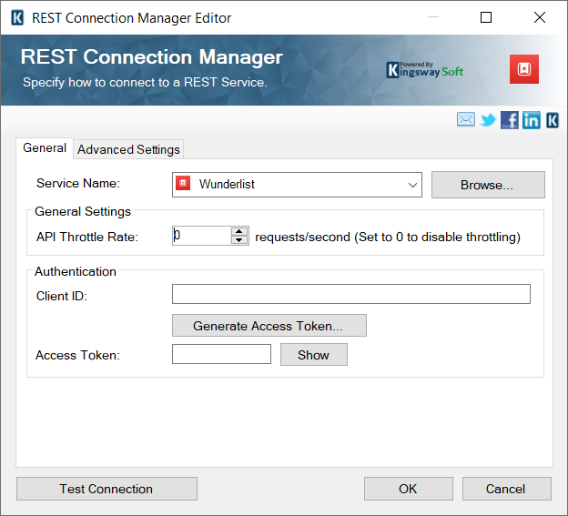 SSIS REST Wunderlist Connection Manager